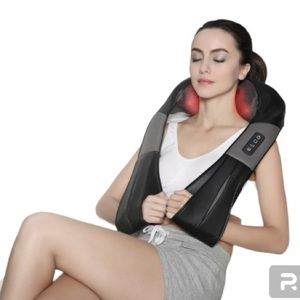 Neckteck- Neck and Back Massager Heat Mode 8 Nodes Home Office Car Relax